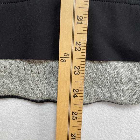 Lululemon Var-City Bomber Jacket Womens 6Black Gray Baseball Stitching Neoprene - Picture 14 of 15